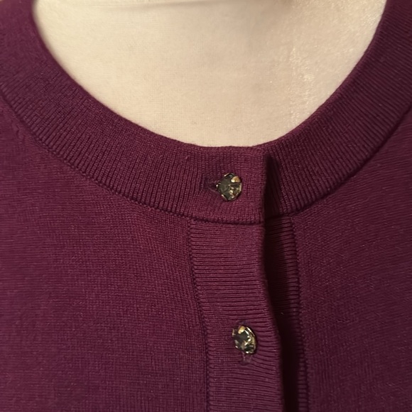 Women's Kate ♠️ plum cardigan Sz L - Picture 2 of 6
